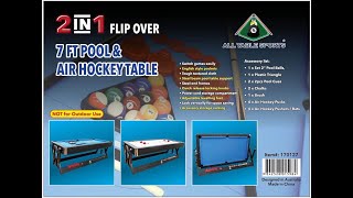 DUAL FUNCTION BILLIARD/AIR HOCKEY TABLE Assembly Instructions