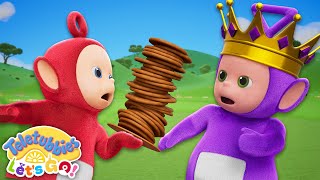 UH OH! KING TINKY WINKY and Tubby Toast TOWER!  | Teletubbies Let's Go NEW Episode