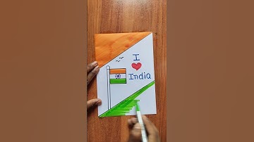 Independence Day Card Making / Independence Day ❤️ #shorts