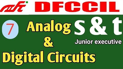 dfccil executive s&t analog and digital Circuits part 5 q & a pdf by Er. Ranjeet Rai new viral video
