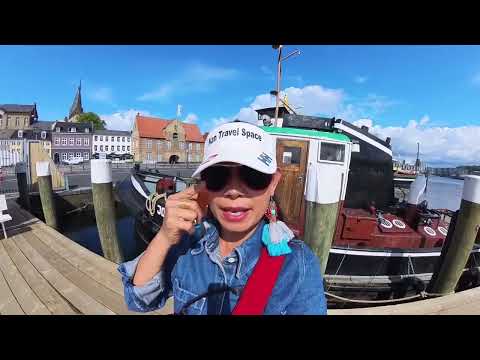 Vlog Flensburg city to Glücksburg castle in Germany. With the ferry Viking.4K HDE. Travel Video