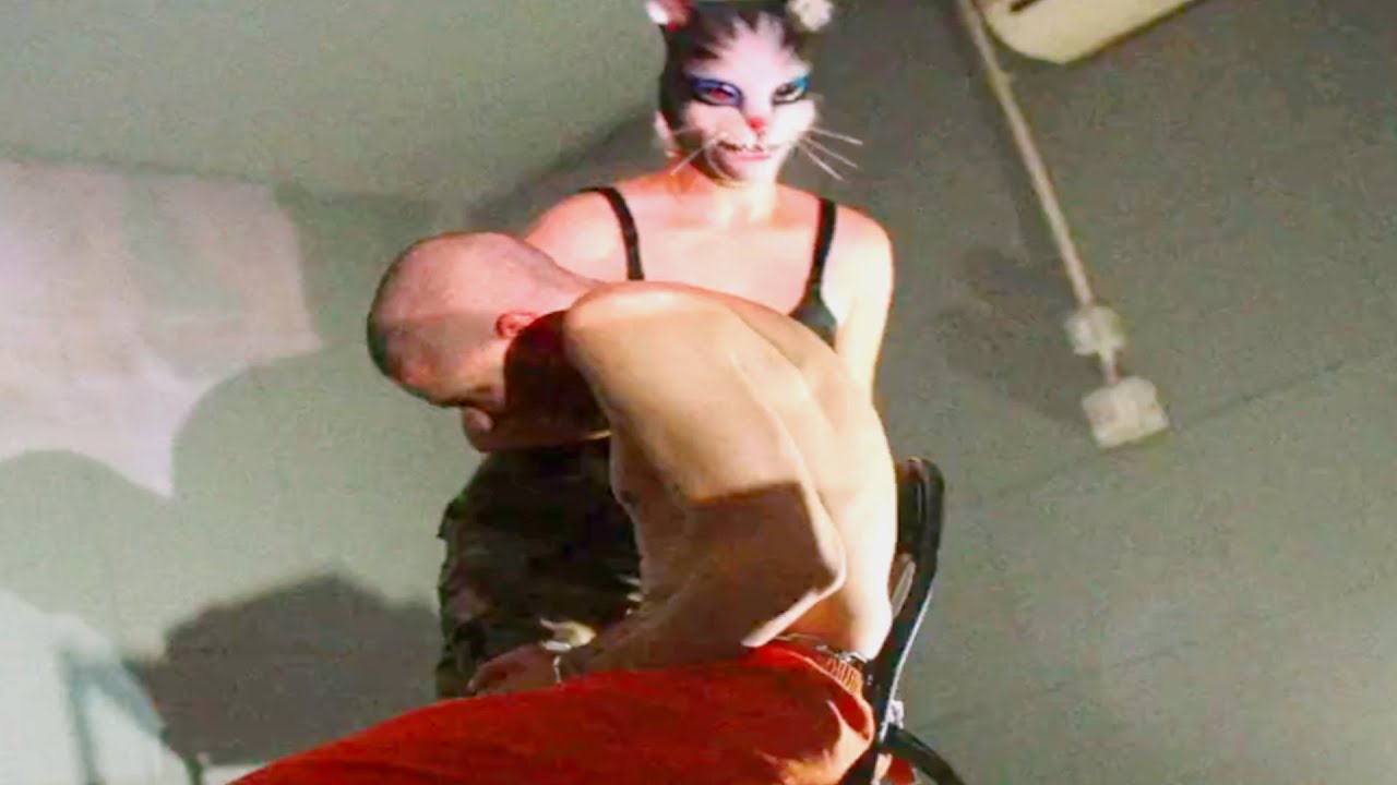 poor man is being punished by a hot female in prison