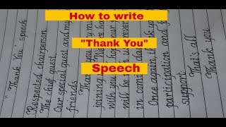 How to write 'Ending Speech' | Thank you speech | writing| English handwriting|handwriting|Eng Teach