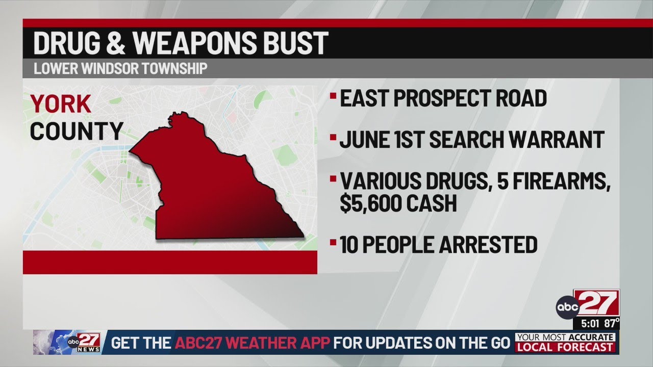Ten charged in York County drug bust - YouTube
