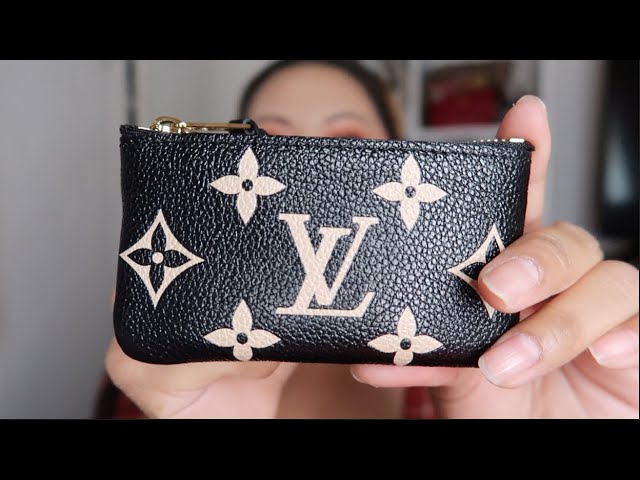 Louis Vuitton Monogram Empreinte Leather Key Pouch Bicolor Black