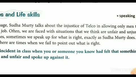 Std 4 th "The indomitable Sudha Murthy " values and lifeskills and vocabulary