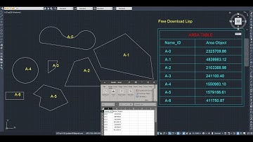 FastLisp#14-How to Calculate Area Objects Table  & Export Table to Excel (Free Download Lisp)