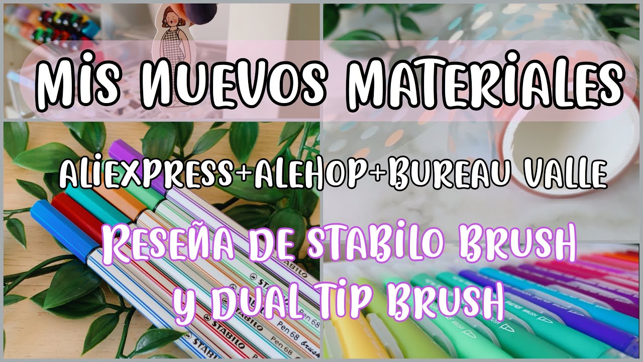 MIS NUEVOS MATERIALES ✍🏼 (AliExpress, Alehop) + RESEÑA STABILO BRUSH Y DUAL TIP BRUSH ❣️