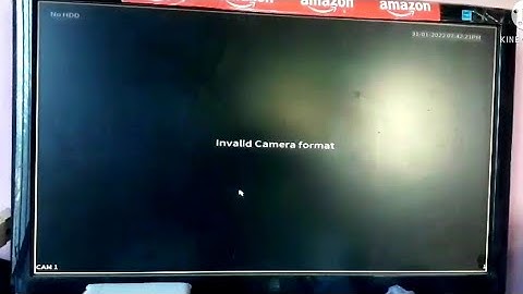 Invalid camera format