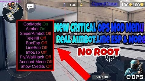 NEW CRITICAL OPS -  MOD MENU HACK APK v0.9.1 [ REAL AIMBOT, LINE ESP, RADAR ] & MUCH MORE[ NO ROOT ]