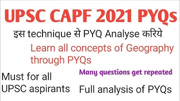 UPSC CAPF 2021 Geography Questions explained | Learn all PYQs related to this topic |