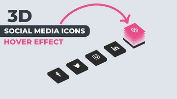 3D Social Media Icons Hover Effect Using HTML & CSS