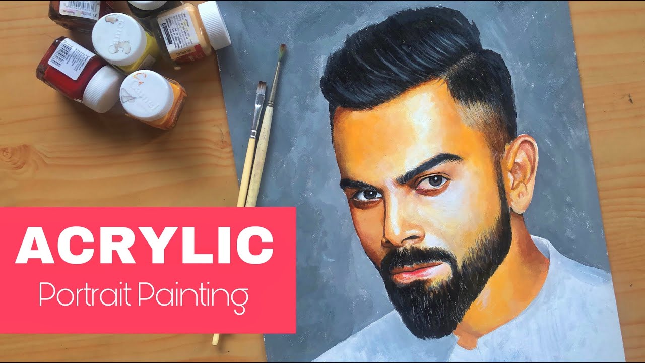 Painting First Time with Acrylic colours and here is the Result😍🤩 - YouTube