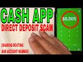 ✅  Cash App Routing Number And Account Number Direct Deposit Scam 🔴