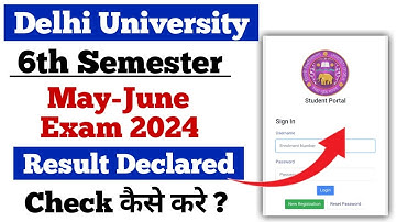 Delhi University 6th semester result declared | du sixth semester result