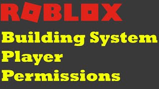 Roblox Advanced Building System Version 1.0