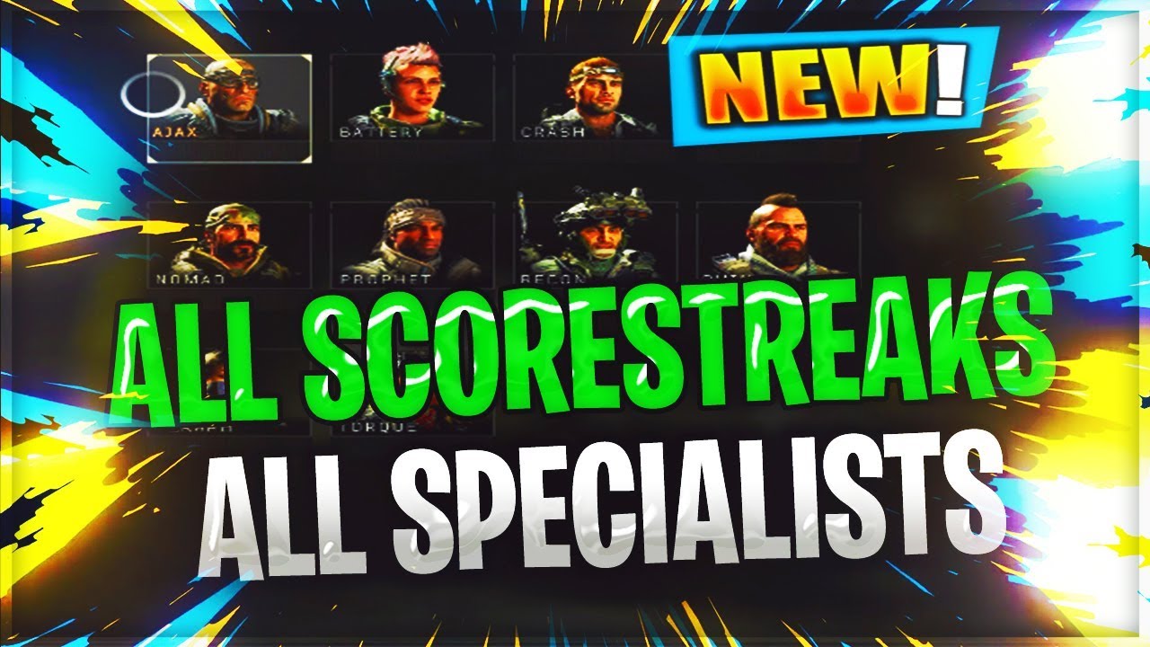 ALL BO4 SCORESTREAKS & SPECIALISTS WHATS THE BEST TO USE? / BLACK OPS 4