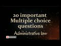 Multiple choice questions ll With explanation ll Administrative law