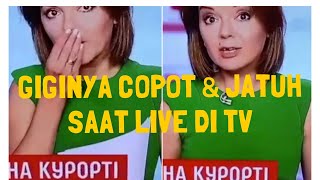 VIDEO VIRAL PEMBAWA BERITA GIGINYA JATUH SAAT SIARAN LIVE TV