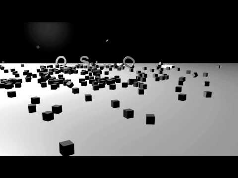 INTRO #4 - Falling Text With Falling Cubes