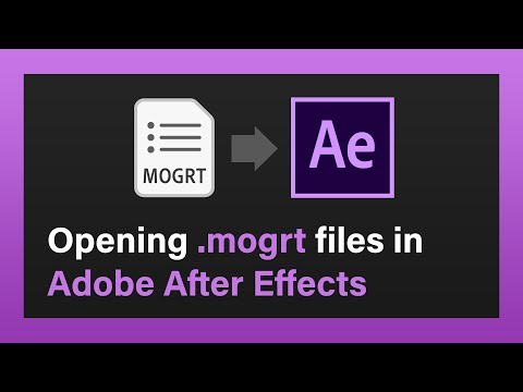 Opening MOGRT files in After Effects | MotionRevolver QuikTip