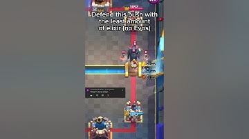 Defend this push with the least amount of elixir (no Evos) #tuff #clashroyale #participate #games