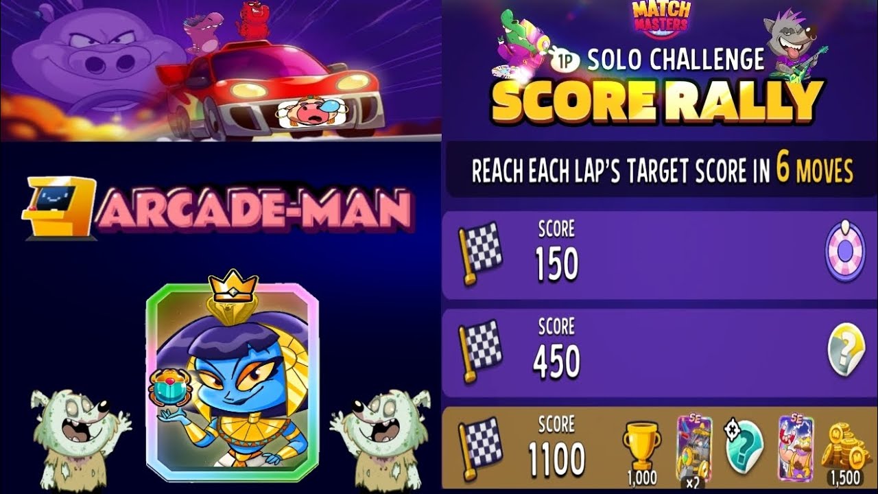 Solo Challenge Arcade-Man | Cleo Cadabra | Match Masters