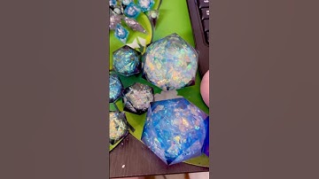 Time to start sanding these beauties #d20 #dice #art #dnd #ttrpg #handmade #resin #craft