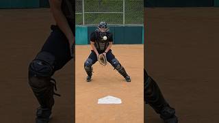 How to block a spiked fastball 💯 #catcher #baseball #blocking