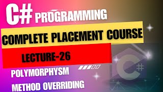 C - Polymorphism, Method Overriding| C Programming | Complete Placement Course