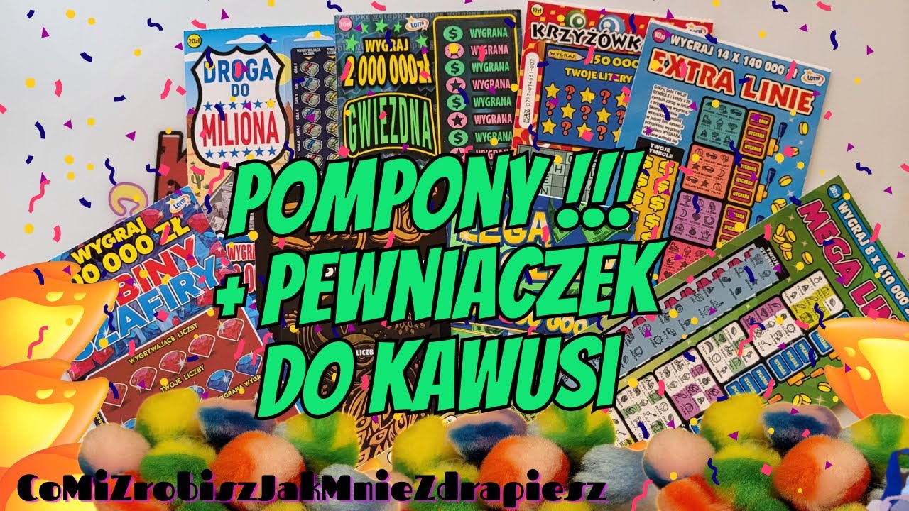 Fajna zdrapka z pomponami  🎉🎉🥰💰🍀😍❤️👑🧨  #zdrapki #zdrapkilotto #lotto #yt #youtube