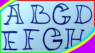 Bubble Alphabet Writing Practice | A to Z Bubble Alphabet Letter | How To Write Alphabet