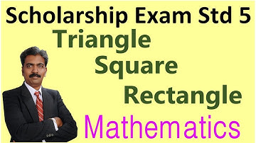 Scholarship Exam Std 5 | Triangle Square Rectangle | Maths Preparation English Medium