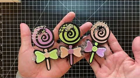 #satmornmakes Halloween Pasteloween Handmade Paper Candy Embellishment Candy and Treat Bag Toppers