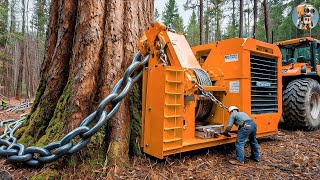 : Extreme Dangerous Fastest Big Chainsaw Cutting Tree Machines | Monster Stump Removal Excavator