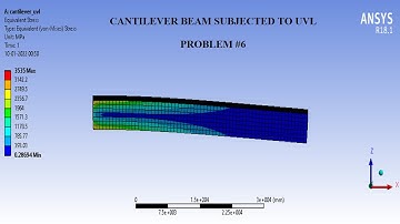Cantilever Beam Analysis | UVL | 3D Beam Analysis | Problem 6 | ANSYS WORKBENCH TUTORIALS