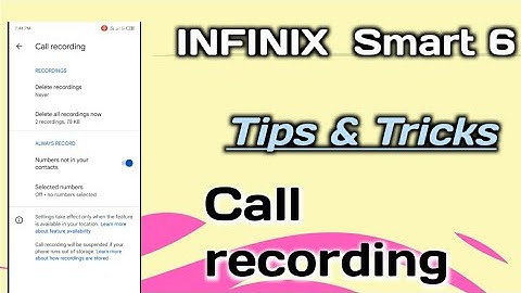 INFINIX Smart 6 phone setting setup 👉Call recording
