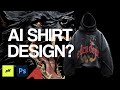 Using ai to create a streetwear shirt design for free  photoshop tutorial playground midjourney