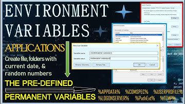 Complete List of all Environment Variables used as Command Line in Batch Script or in CMD eg; %date%