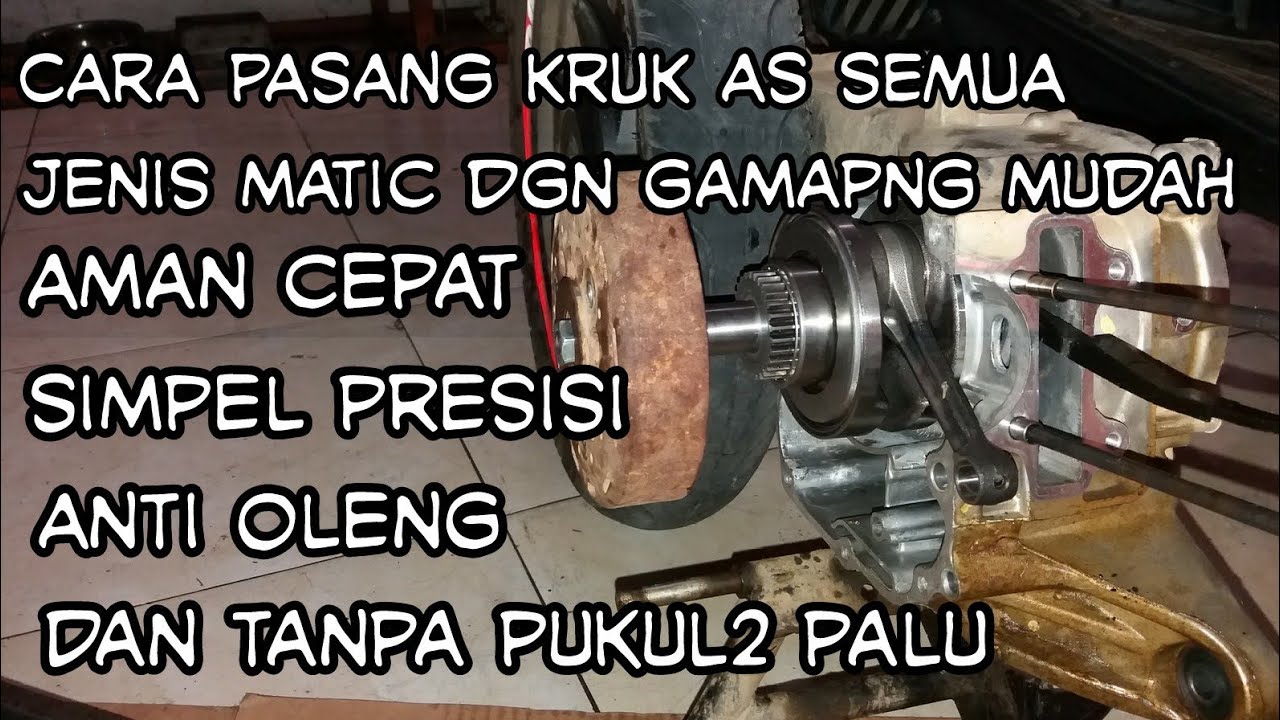PASANG KRUK AS MATIC CARA GAMPANG MUDAN DAN ANTI OLING TANPA PUKUL HAMER