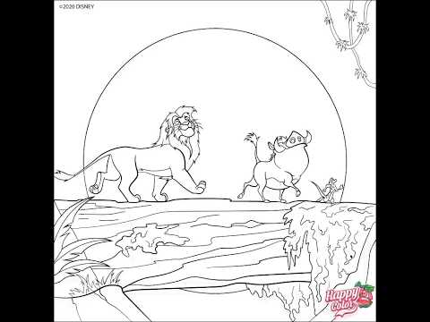 Colorindo Timão e Pumba do Rei Leão 🦁🐗🐒- Happy Color