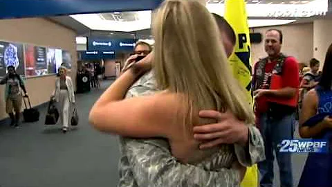 Senior airman Kasey Van Tuinen returns home