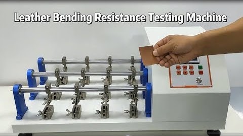 Operation of Leather bending resistance testing machine