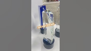 Làm Cúp Vinh Danh tại Hồ Chí Minh | Pha lê Phùng Thị | Mẫu Cúp Vinh Danh cao cấp nguyên khối K9.