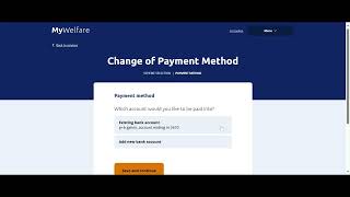 How to change My Payment Method on MyWelfare