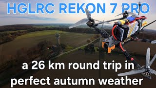 FPV Drone Long Range Flight - HGLRC REKON 7 PRO - DJI O4 PRO - over 8.5 km outside and relaxed #fpv 