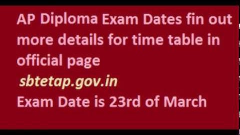 AP SBTET Diploma c09 Hall Tickets