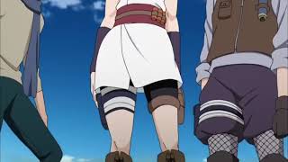 Sakura,Choji,Ino vs Team Ameno | ujian chunin didesa pasir