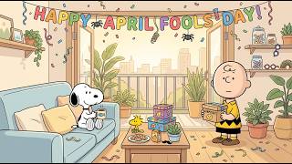 April Fools Vibes with Snoopy 🎉 Chill Spring Jazz Lofi for Study & Work 🌸 Cozy Fun Room Ambience screenshot 4