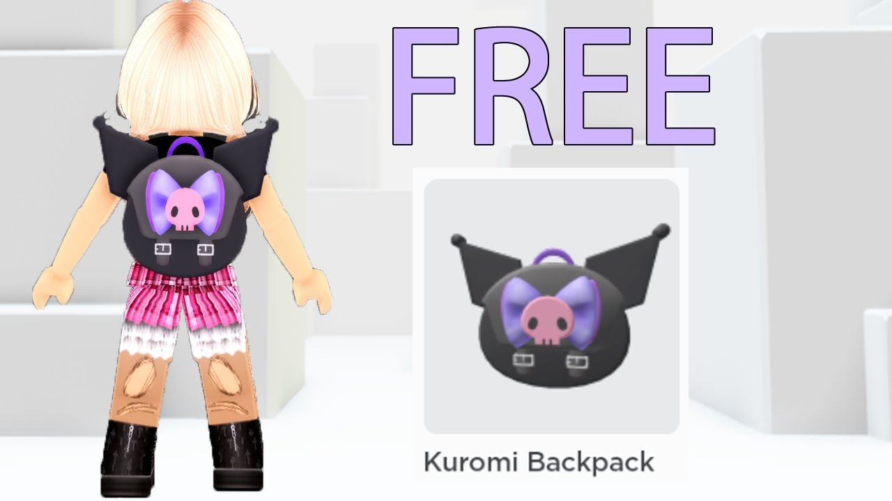 GET THIS NEW FREE KUROMI BACKPACK NOW ROBLOX FREE ITEM HELLO KITTY CAFE